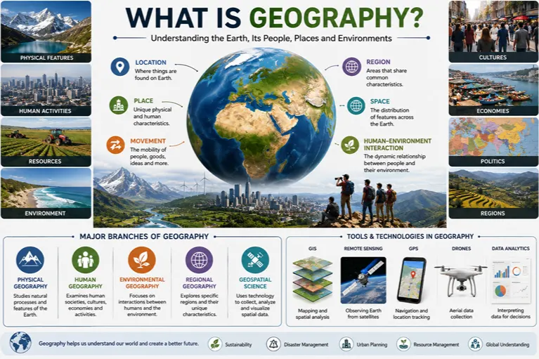 What is Geography? Meaning, Definition, Branches, Importance, and Scope
